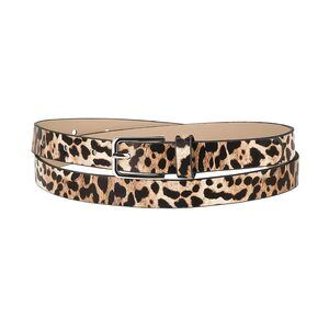 5445 Women's Skinny Waist Belts Single Pin Buckle Cute Animal Printed Pants